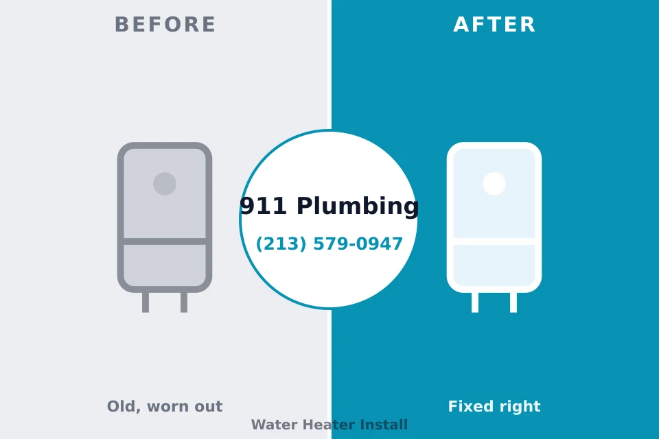 Before and after: plumbing repair Detroit, MI